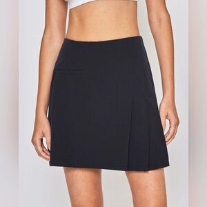 Side Pleat Golf Skort in Navy